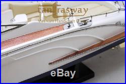 Riva Rama 24.6 gorgeous white wooden model boat Scratch built- 100% Assembled