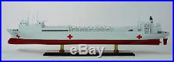 USNS Mercy (T-AH-19) Hospital Ship 36 Handmade Wooden Warship Model