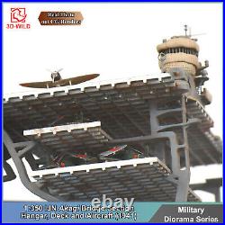 1/350 IJN Akagi Aircraft Carrier Bridge Section Hangar & Deck Finished Diorama