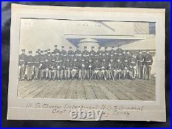 10 1/2 X 9 1916 Us Marine Uss Vermont Photo