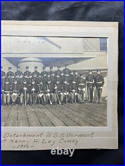 10 1/2 X 9 1916 Us Marine Uss Vermont Photo