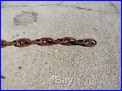 (10 ft) ANTIQUE MARINE SHIP's ANCHOR CHAIN Rusty 8 STUD LINK Liberty Ship