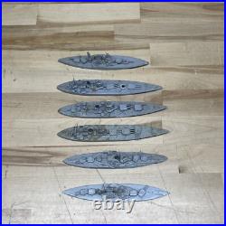 11250 Scale Lead Waterline WW2 Allied Forces Battleships LOT OF 6 Viking Brand