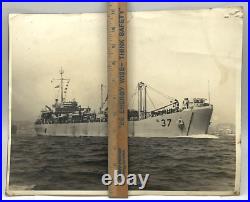 11x14 Vtg Photograph USS Indra ARL-37 Achelous-class Landing Craft Repair Ship