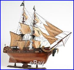 16th Century PIRATE SHIP WOOD MODEL 37-inch Caribbean Brigantine Collectable