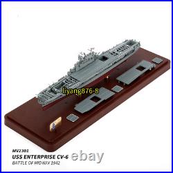 1700 USS Enterprise CV-6 US Navy Aircraft Carrier 1942 Ship Model Figure Toys