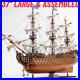 1700s-Antique-French-Navy-Tall-SHIP-MODEL-Royal-Louis-E-E-Large-Wooden-Display-01-vss