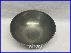 1800s HMS Champion Pewter British Navy Military Ship Mess Bowl Vtg Old Antique