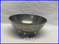 1800s HMS Champion Pewter British Navy Military Ship Mess Bowl Vtg Old Antique