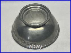 1800s HMS Champion Pewter British Navy Military Ship Mess Bowl Vtg Old Antique