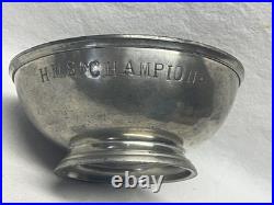 1800s HMS Champion Pewter British Navy Military Ship Mess Bowl Vtg Old Antique