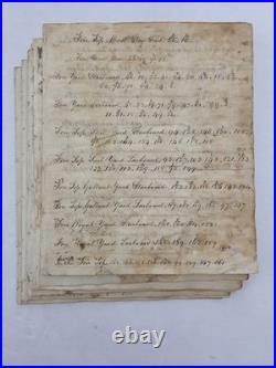 1815 antique USS FRANKLIN ADAMS U. S. NAVY manuscript BAINBRIDGE RIGGING 74 GUN