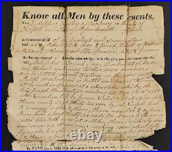 1824 antique DEED roxbury norfolk ma NEWTON by FAY meadow upland westborough