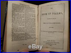 1852 N. T. WithBook of Psalms. Legendary sea Captain signed American Bible Society