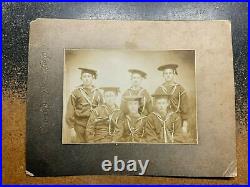 1870s 1880s USS ESSEX US Navy SLOOP Ship 6 CREW PHOTO Named ID'd BROTHERS