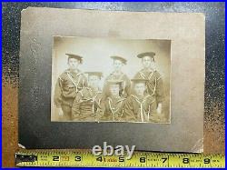 1870s 1880s USS ESSEX US Navy SLOOP Ship 6 CREW PHOTO Named ID'd CABINET CARD