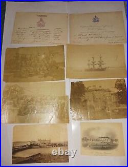 1874 HMS Duncan Program & Captain's Invitation With Photos