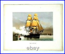 1880 Original Print Navy Ship HMS Neptune Warship Military Battleship
