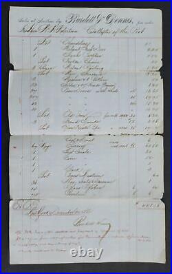 1884 antique CONDEMNED UNSERVICEABLE GOV'T PROP auctioneers BURDETT & DENNIS
