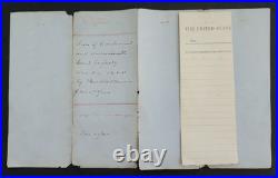 1884 antique CONDEMNED UNSERVICEABLE GOV'T PROP auctioneers BURDETT & DENNIS