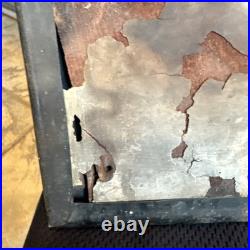 1890s Antique USS OLYMPIA Our Nations Pride Hammered Copper On Wood Mirror RARE