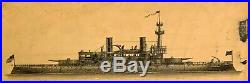 1893 UNION IRON WORKS NAVY BATTLESHIP OREGON SAN FRANCISCO CA California History
