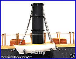 18TH CENTURY CONFEDERATE IRONCLAD 28 WAR SHIP CSS Virginia Painted