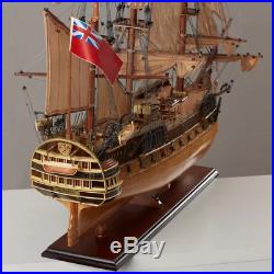 18th Century SHIP MODEL 37-inch Wooden HMS Surprise Warship Collectable Decor