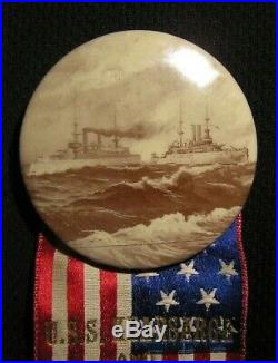 1900 Uss Kearsarge Alabama Celebration Pin Portsmouth Nh Navy Great White Fleet