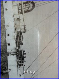 1900's Navel Military Ship USS Comfort United States E. Muller Jr. NY Framed