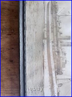 1900's Navel Military Ship USS Comfort United States E. Muller Jr. NY Framed