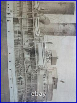1900's Navel Military Ship USS Comfort United States E. Muller Jr. NY Framed