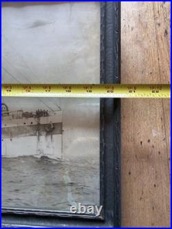 1900's Navel Military Ship USS Comfort United States E. Muller Jr. NY Framed