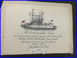 1904 Original Invitation to the launching of the Battleship Connecticut