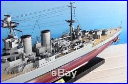 1920 HMS HOOD British Royal Navy Battle Cruiser 40 Wood Model Military Ship