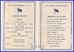1927 Menu and Orchestra Selection from the U. S. S. West Virginia