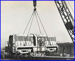 1940s Edw STEICHEN-type Silver PHOTOGRAPH -LOADING 65 Ton DIESEL onto NAVY SHIP