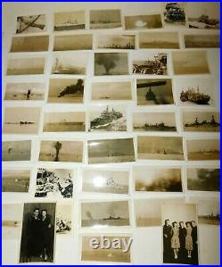 1943 WW2 Pacific Navy Attack Snapshot Photos, USS Selfridge, Vella Lavella