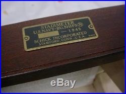 1943 WWII US Navy BU. Ships Stadimeter Mfg by the Schick Engineering Co. F180