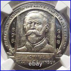 1948 C. Smith Medal (SC50c) Admiral William Sampson MS67 PL NGC Navy Token