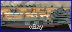 1950's Unryu 60 Japanese aircraft carrier boat ship model WW2 WOOD