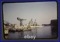 1950s Photo Slide USS Los Angeles CA-135 Moored Yokosuka Naval Base