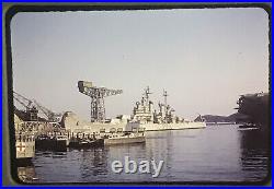 1950s Photo Slide USS Los Angeles CA-135 Moored Yokosuka Naval Base