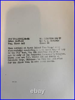 1956 USS Princeton CVS-37 Arrival North Island San Diego Photographs Carlisle R