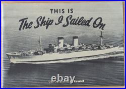 1956 USS Randall This is the Ship I Sailed On Original envelope & letter home