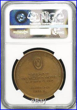 1960 USS Enterprise Christening Medal HK578 MS65 NGC, Virginia Token