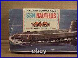 1962 Aurora Ssn Nautilus Atomic Submarine Model Kit Factory Sealed USA
