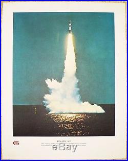 1962 Usn Us Navy Polaris A 3 Ballistic Missle Launch Art Photo Print
