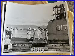 1964 Navy Photographs Decommissioning USS Barbero Submarine Captain McDonald