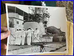 1964 Navy Photographs Decommissioning USS Barbero Submarine Captain McDonald